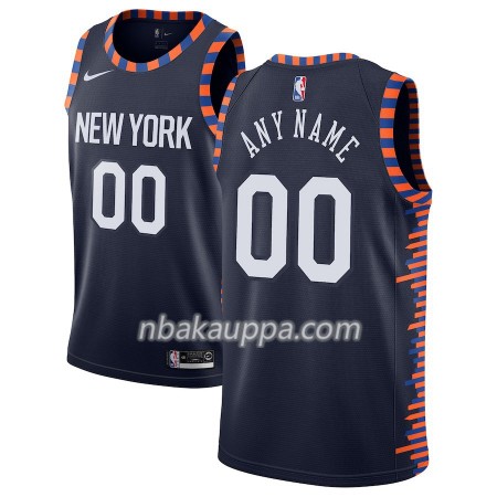 New York Knicks Custom 2018-19 Nike City Edition Navy Pelipaidat Swingman - Miesten